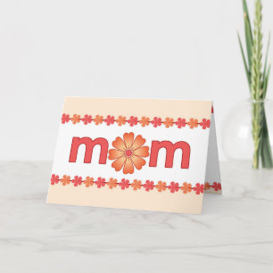 Frühlings-Blumen-Gruß-Karte der Mutter Tagesorange Karte