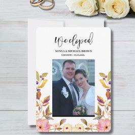Frühlings-Blumen-Hochzeitsanzeige für Elopement  Einladung
