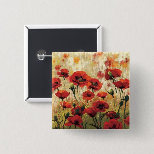 Frühlings-Blumen in einem Garten Button (Vorne & Hinten)