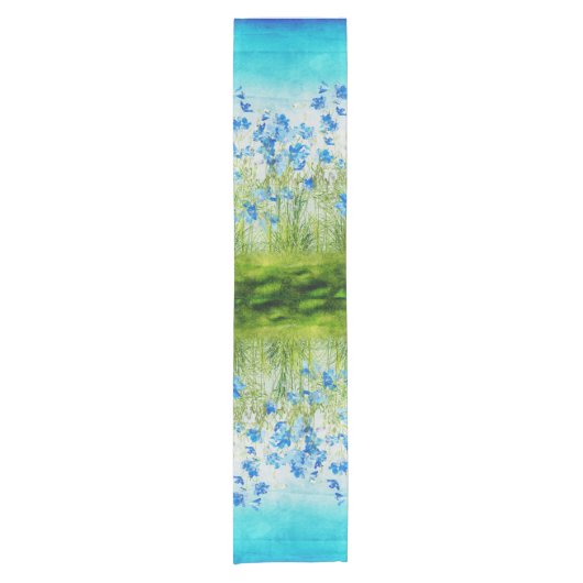 Frühlings-Blumen Kurzer Tischläufer (Vorderseite)