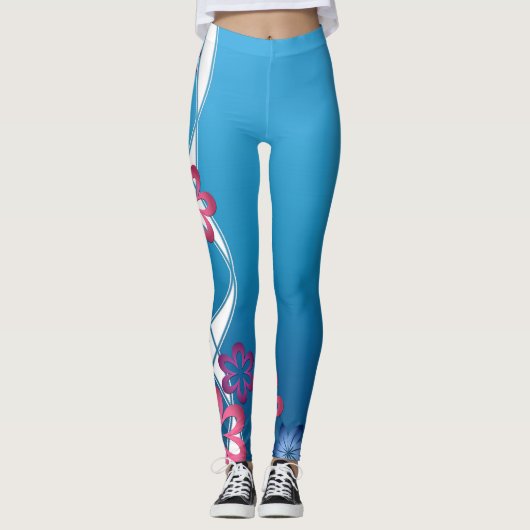 Frühlings-Blumen Leggings (Vorderseite)