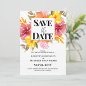 Frühlings-Blumen-Save-the-Date-Einladung Einladung (Stehend Vorderseite)