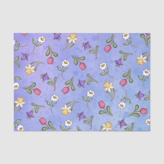 Frühlings-Blumen Seidenpapier (Vorderseite)