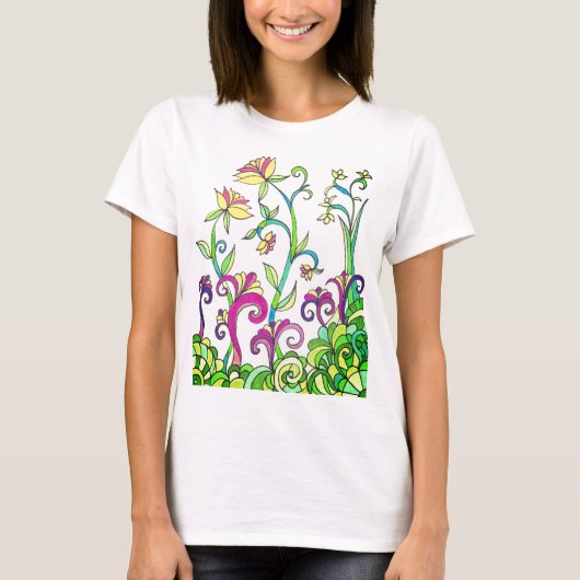 Frühlings-Blumen-T-Shirt T-Shirt (Vorderseite)