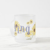 Frühlings-Blumen-Tasse Mattglastasse (Vorderseite Links)