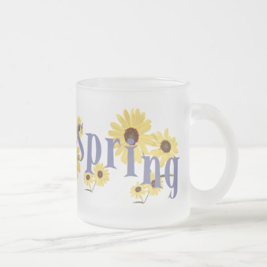 Frühlings-Blumen-Tasse Mattglastasse (Rechts)