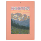 Frühlings-Blumen-Vintages Reise-Plakat Klemmbrett (Rückseite)