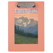 Frühlings-Blumen-Vintages Reise-Plakat Klemmbrett (Vorderseite)