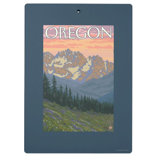 Frühlings-Blumen-Vintages Reise-Plakat Klemmbrett (Rückseite)