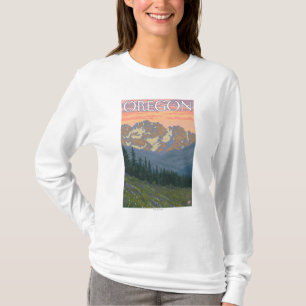Frühlings-Blumen-Vintages Reise-Plakat T-Shirt
