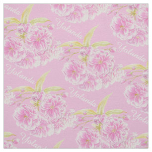 Frühlings-Blumen Watercolorblütennamen-Rosageweb Stoff