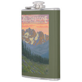 Frühlings-Blumen - Yellowstone Nationalpark Flachmann (Links)