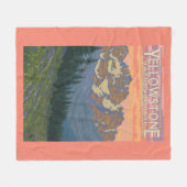 Frühlings-Blumen - Yellowstone Nationalpark Fleecedecke (Vorderseite (Horizontal))