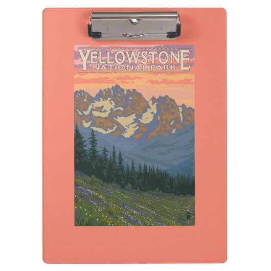 Frühlings-Blumen - Yellowstone Nationalpark Klemmbrett (Vorderseite)