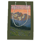 Frühlings-Blumen - Yellowstone Nationalpark Mittlere Geschenktüte (Rückseite)