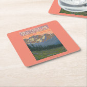 Frühlings-Blumen - Yellowstone Nationalpark Rechteckiger Pappuntersetzer (angewinkelt)
