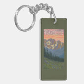 Frühlings-Blumen - Yellowstone Nationalpark Schlüsselanhänger (Vorderseite links)