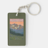 Frühlings-Blumen - Yellowstone Nationalpark Schlüsselanhänger (Rückseite)