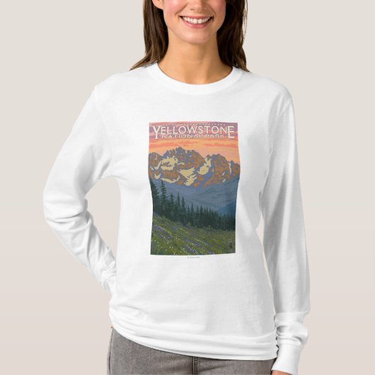 Frühlings-Blumen - Yellowstone Nationalpark T-Shirt (Vorderseite)