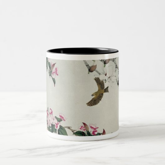 Frühlings-Blumen Zweifarbige Tasse (Mittel)