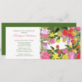 Frühlings-BlumenBrautparty-Einladung Einladung (Vorne/Hinten)