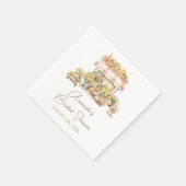 Frühlings-Blumenmarkt Love In Bloom Brautparty Serviette (Ecke)