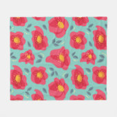 Frühlings-Blumenmuster mit den hellen rosa Fleecedecke (Vorderseite (Horizontal))