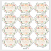 Frühlings-Blumenpaare-Rücksendeadressen-Aufkleber Aufkleber (Blatt)