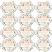 Frühlings-Blumenpaare-Rücksendeadressen-Aufkleber Aufkleber (Vorderseite)