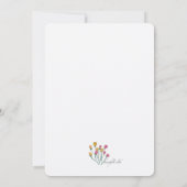 Frühlings-Blumenrahmen-Foto-Einladung Einladung (Rückseite)