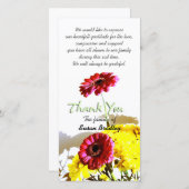 Frühlings-Blumenstrauß-Beileid danken Ihnen 1 Dankeskarte (Vorne/Hinten)