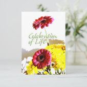 Frühlings-Blumenstrauß-Feier von Leben-Denkmal I Einladung (Stehend Vorderseite)