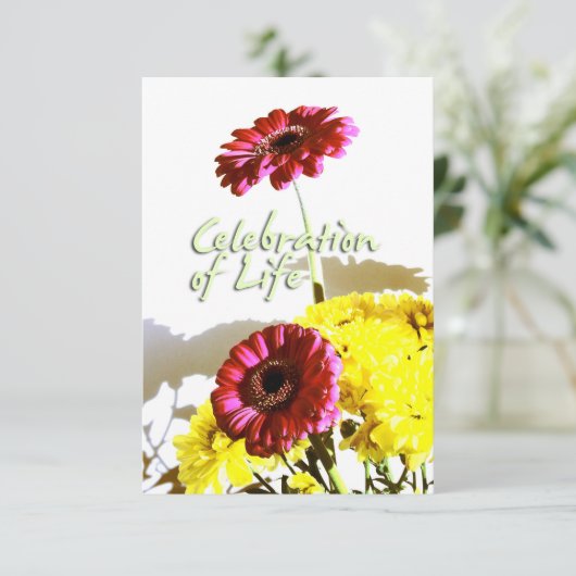 Frühlings-Blumenstrauß-Feier von Leben-Denkmal I Einladung (Stehend Vorderseite)