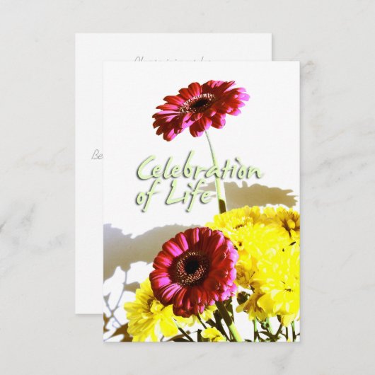 Frühlings-Blumenstrauß-Feier von Leben-Denkmal I Einladung (Vorne/Hinten)