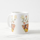 Frühlings-Blumenstrauß-Tasse Kaffeetasse (Vorderseite Links)