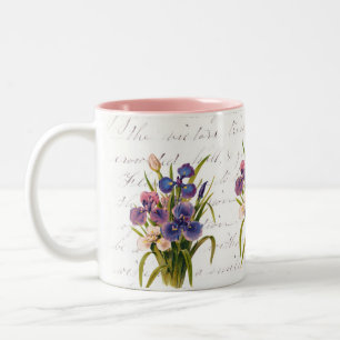 Frühlings-Blumenstrauß von Iris - Feier der Blumen Zweifarbige Tasse