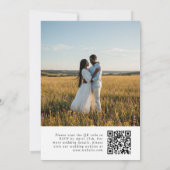Frühlings-Blumenwiese QR-Code Foto-Hochzeit Einladung (Rückseite)