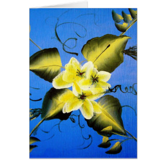 FRÜHLINGS-BLÜTEN AUF BLAUEM HINTERGRUND