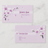 Frühlings-Blüten-lila Blumen-Geschäft Visitenkarte (Vorne/Hinten)