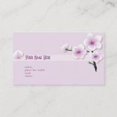 Frühlings-Blüten-lila Blumen-Geschäft Visitenkarte (Rückseite)