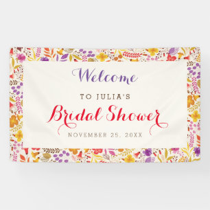 Frühlings-Boho-Wildblumen-Braut- Shower Banner
