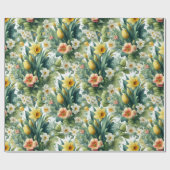 Frühlings-Botanik-Blumen-Geschenkpapier Geschenkpapier (Flach)