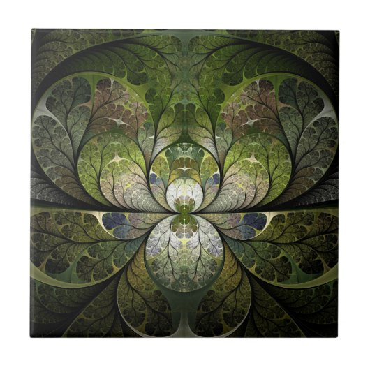 Frühlings-Buntglas Fliese (Vorderseite)