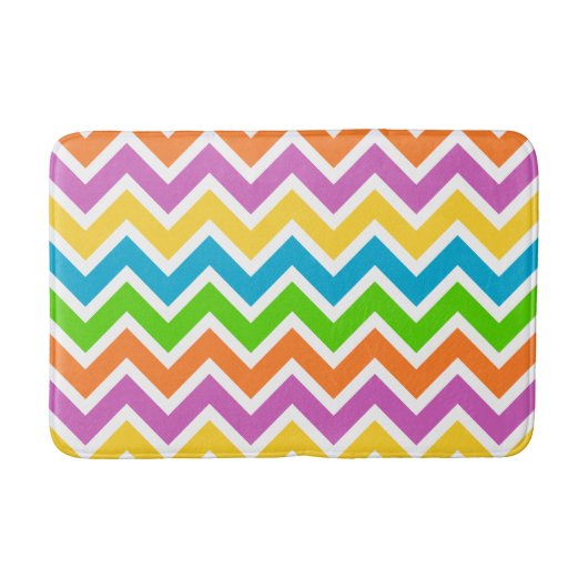 Frühlings-Chevron-Badematte Badematte (Vorderseite)