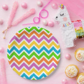 Frühlings-Chevron-Papierteller Pappteller (Party)