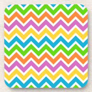 Frühlings-Chevron-Rutscher Getränkeuntersetzer