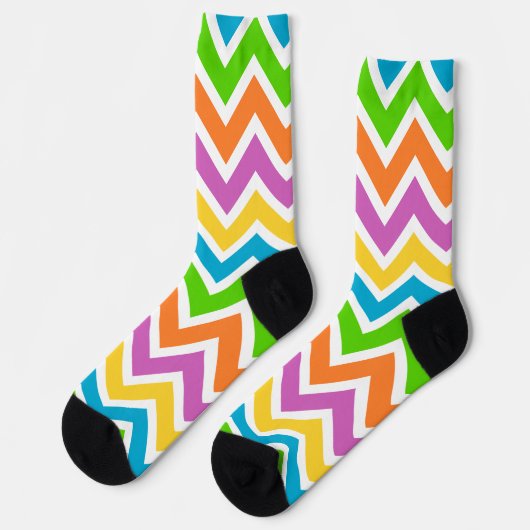 Frühlings-Chevron-Socken Socken (Linkes Detail)