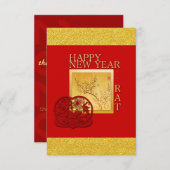 Frühlings-chinesische Begleitkarte (Vorne/Hinten)