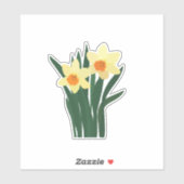 Frühlings-Daffodil-Blumen-Aufkleber Aufkleber (Blatt)