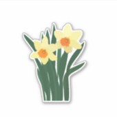 Frühlings-Daffodil-Blumen-Aufkleber Aufkleber (Vorderseite)